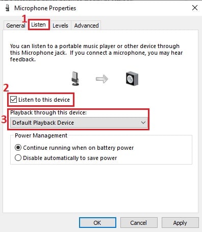 microphone properties