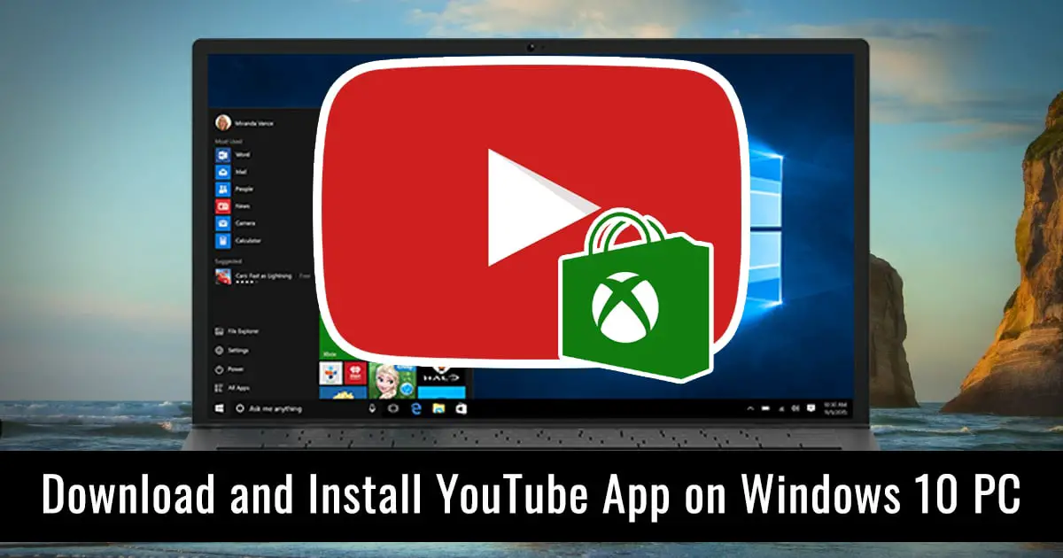 download youtube windows 10 install