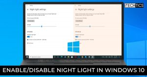 启用禁用Windows 10 1夜灯