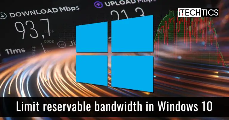 Limit reservable bandwidth in Windows 10