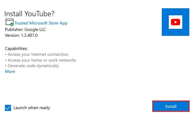 Download and install the YouTube app on Windows 10 (2023)