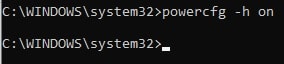 powercfg on