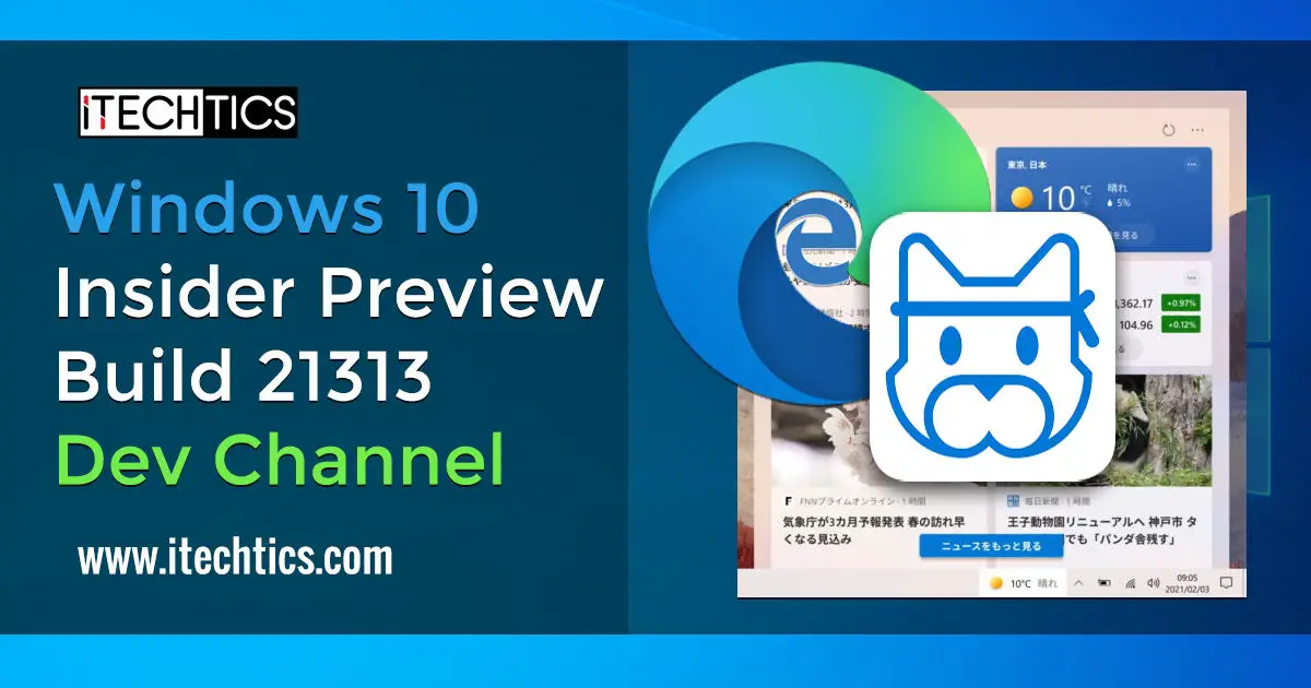 Windows 10 Insider Preview Build 21313 Dev Channel