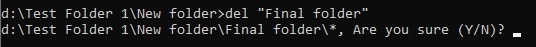 CMD Delete Folder: Delete Files and Folders using Command Line 8 confirmation yes no