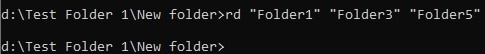rd multiple folders
