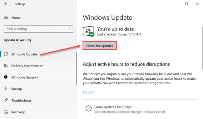 How to Fix Timer or DPC Invalid BSoD in Windows 10 3 check for updates 2