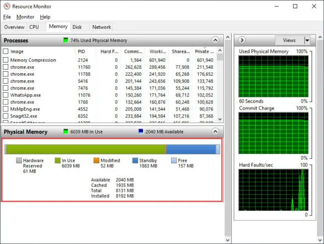 How to Fix Available Usable Memory Less Than Total Installed RAM 4 resource monitor