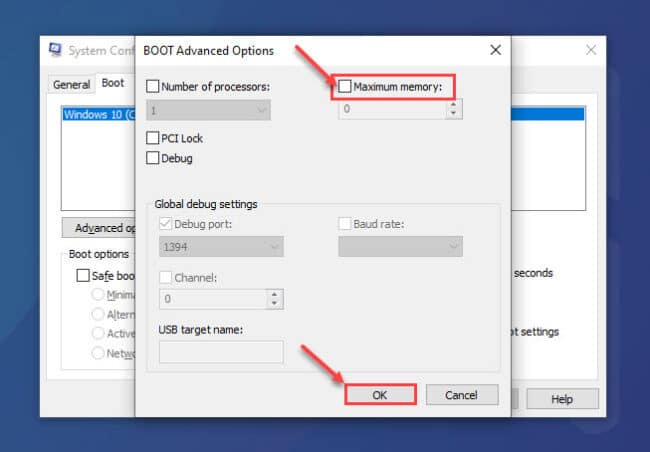 How to Fix Available Usable Memory Less Than Total Installed RAM 7 uncheck 2