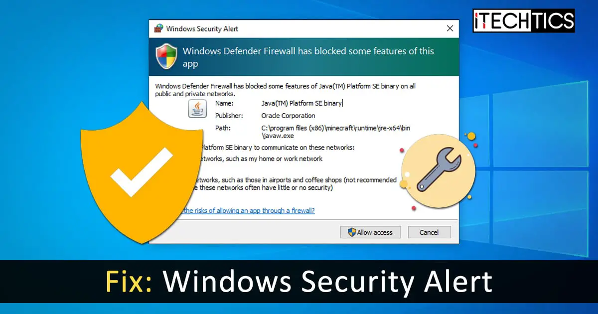 Fix Windows Security Alert