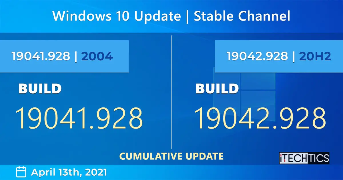 Windows 10 cumulative update 2004 20h2