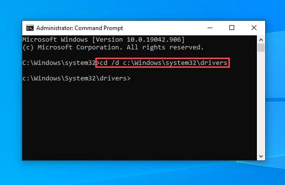 How to Fix “System Thread Exception Not Handled” BSoD on Windows 10 3 cmd cd