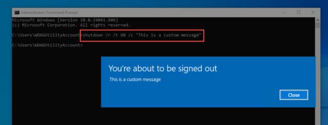 How to Restart Computer using Command Line (Local and Remote) 9 time delay and custom message