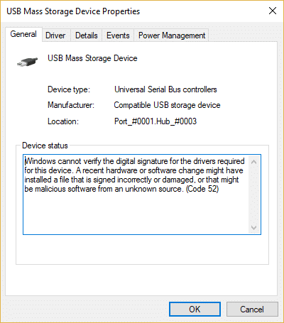Fix Error Code 52 Unable To Verify Digital Signature Of Drivers In Windows 11/10 2
