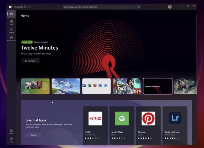 Microsoft Store Spotlight design
