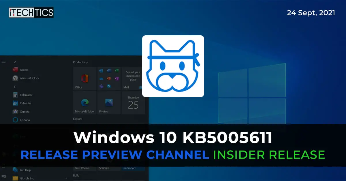 Windows 10 KB5005611 Insider Release