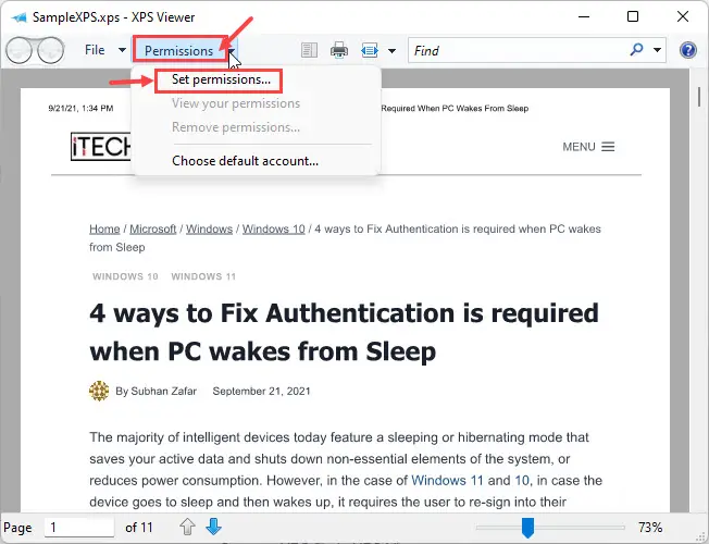 How to Enable XPS Viewer on Windows 11/10 8 set permissions