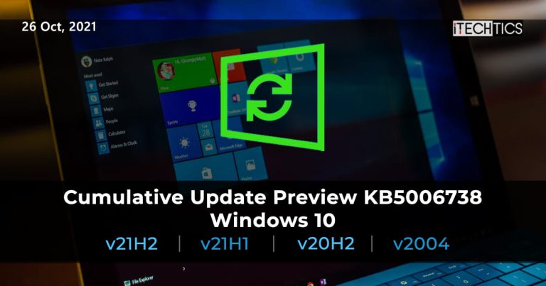Cumulative Update Preview KB5006738
