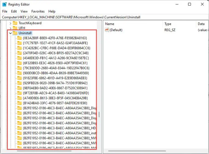 How to Uninstall Programs using Windows Registry 1 weird names
