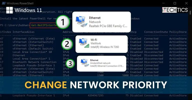 Change Network Adapter Priority Windows 11