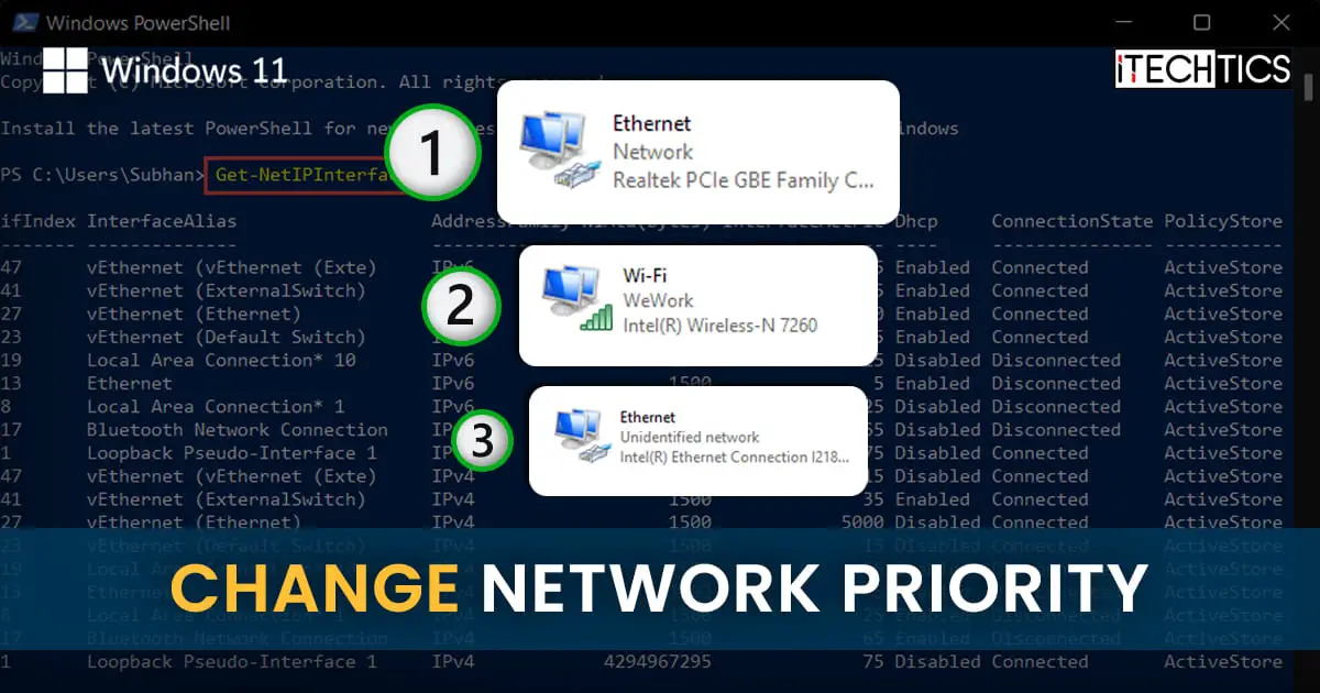 Change Network Adapter Priority Windows 11