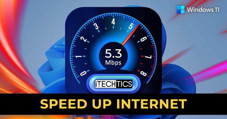 Speed Up Internet Windows 11