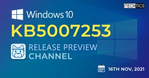 Windows 10 KB5007253 for v21H1 and v21H2