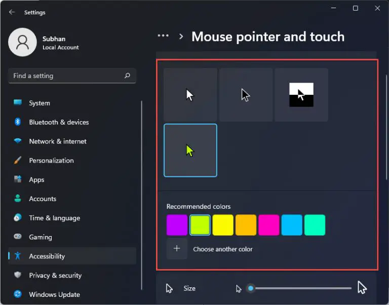 How To Change Mouse Cursor/Pointer On Windows 11/10