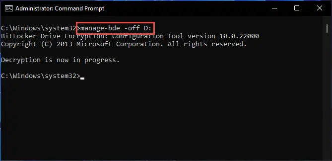How To Manage BitLocker Using Command Line in Windows (Manage-bde) 23 disable bitlocker