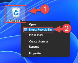 empty recycle bin 1
