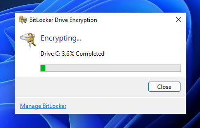 How To Manage BitLocker Using Command Line in Windows (Manage-bde) 3 encrypting 1