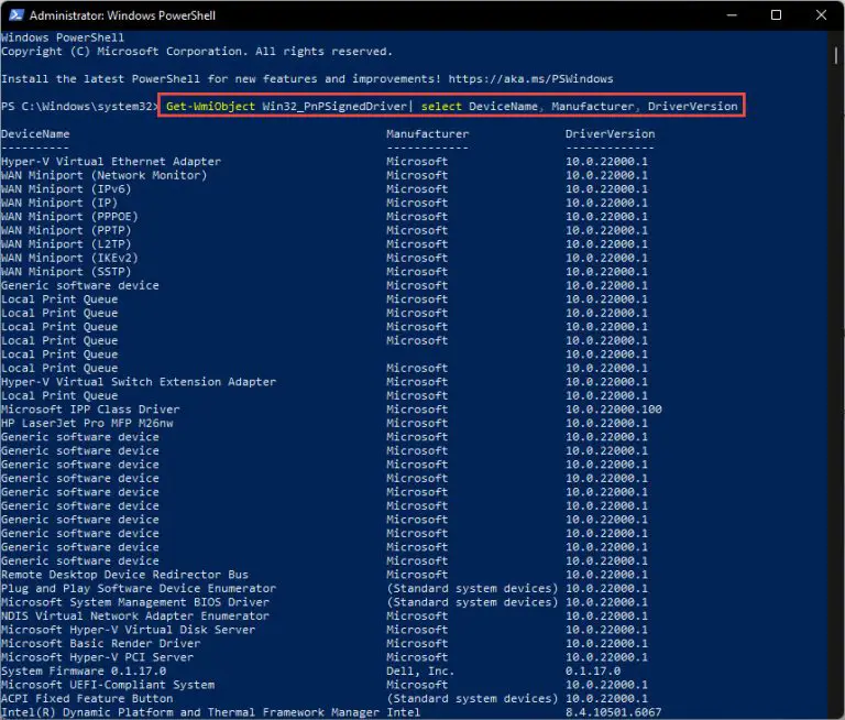 How To Check Installed Driver Version In Windows 11/10