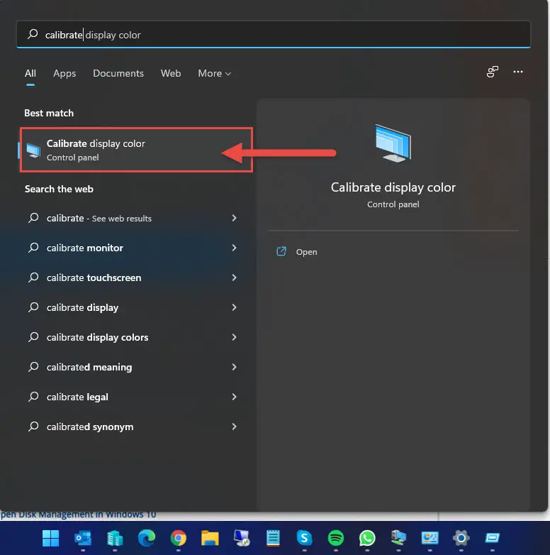 windows monitor color calibration