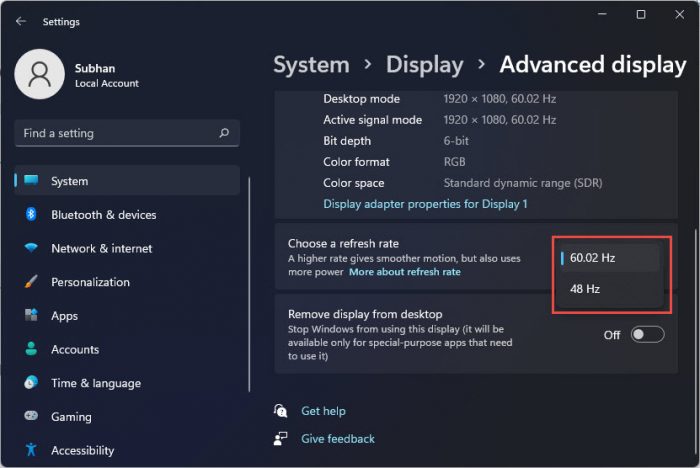 How to Increase Monitor Frequency (75Hz, 120Hz, 144Hz) in Windows Games 3 Change refresh rate