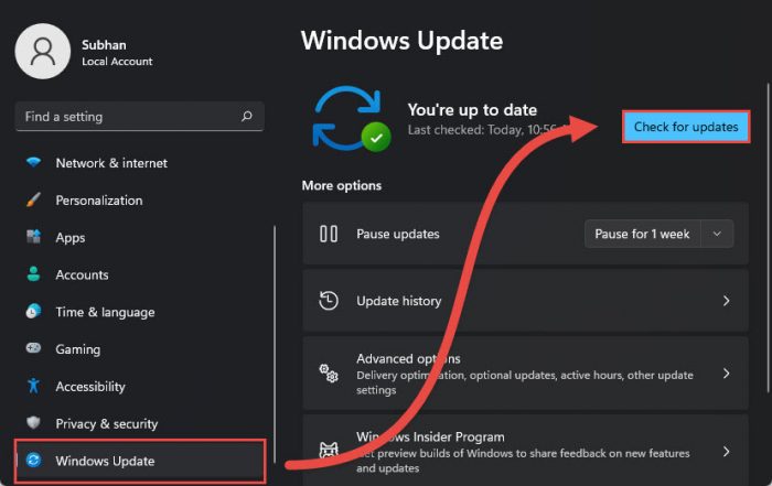 How to Fix Microsoft Management Console has Stopped Working 2 Check for pending Windows updates