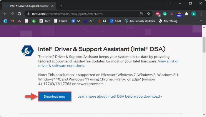 Intel Driver and Support Assistant