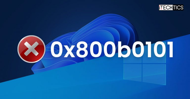 Fix Windows Update Error 0x800b0101