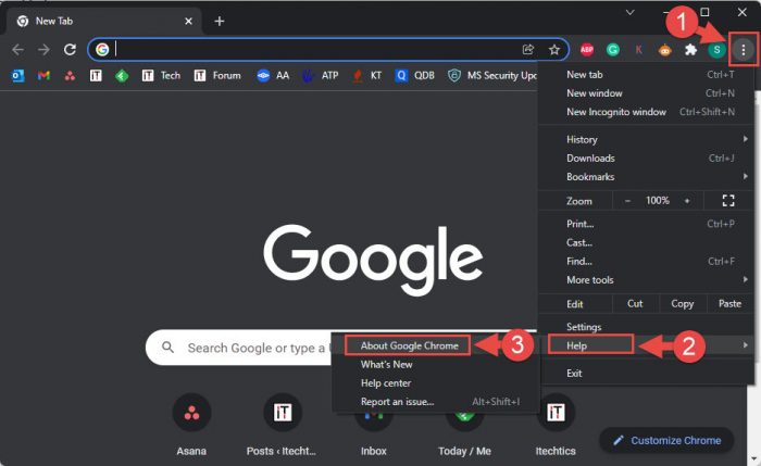 Download Google Chrome 96.0.4664.93 2 about page