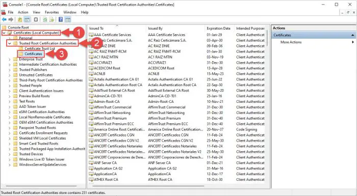 microsoft update catalog root certificates