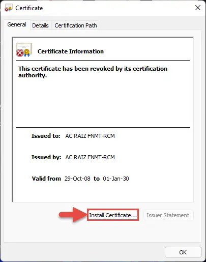How to Install/Update Root Certificates in Windows 11 14 install certificate