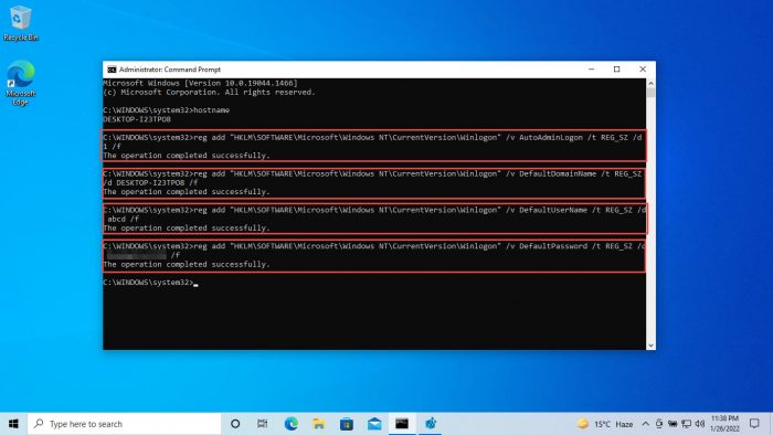 How To Login Without Password in Windows 45 cmd 6