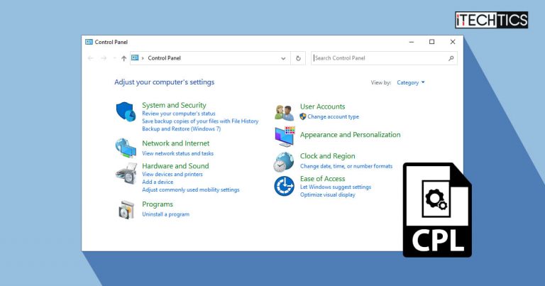 Windows Control Panel Applets