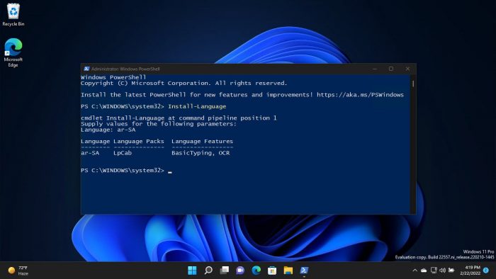 How To Add Language Pack In Windows 11 Using PowerShell 3 language details