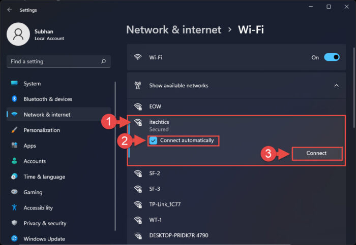 Connect to wi fi 2