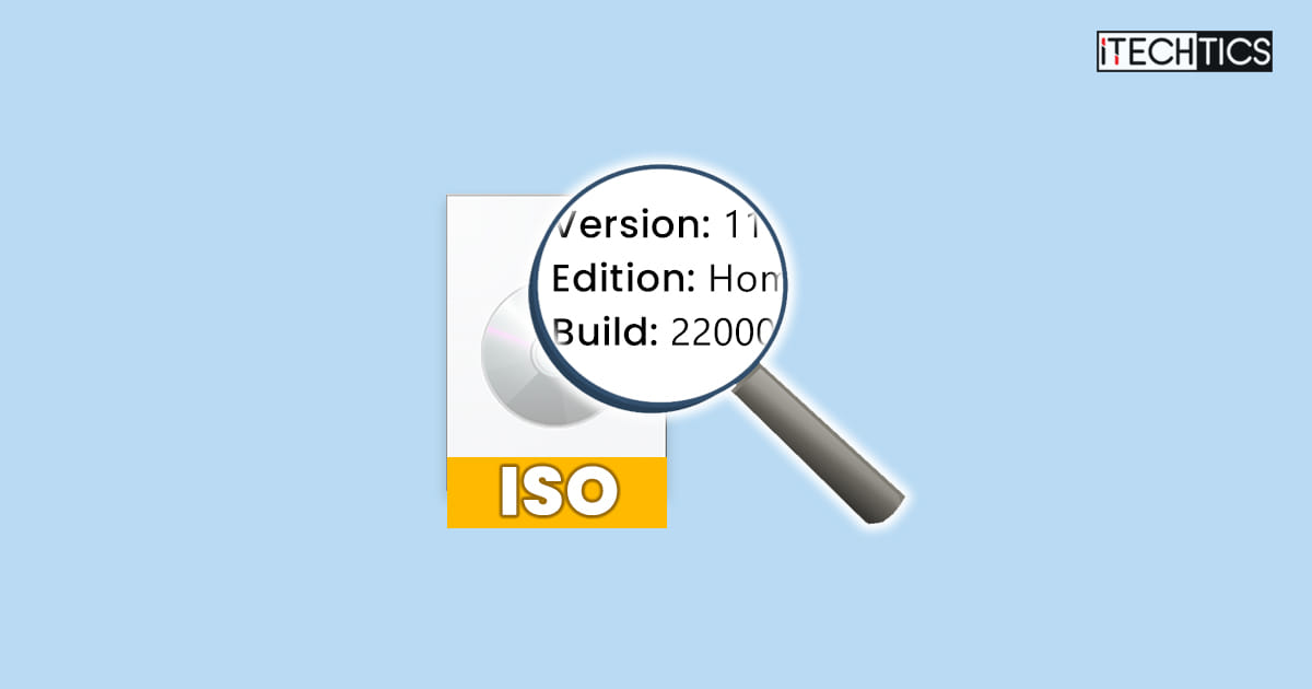 Find Windows information from ISO file