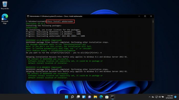 Install Apps And Programs From Command Line Using Chocolatey 10 install 4