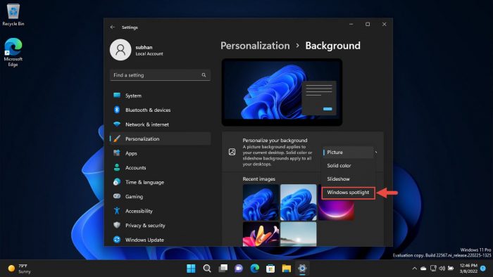 Microsoft Releases Windows 11 Build 22000.706 (KB5014019) With Spotlight For Desktop 1 spotlight