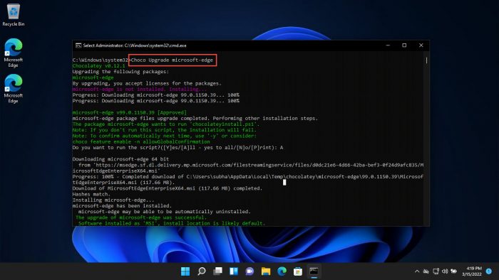 Install Apps And Programs From Command Line Using Chocolatey 11 upgrrade