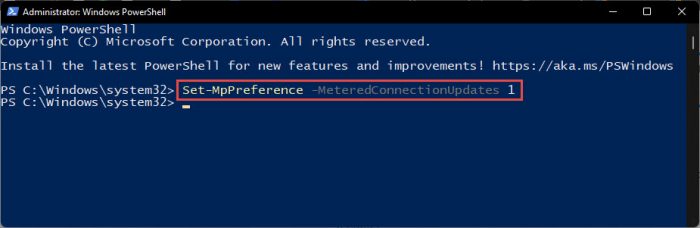 Enable Windows Security to update using PowerShell