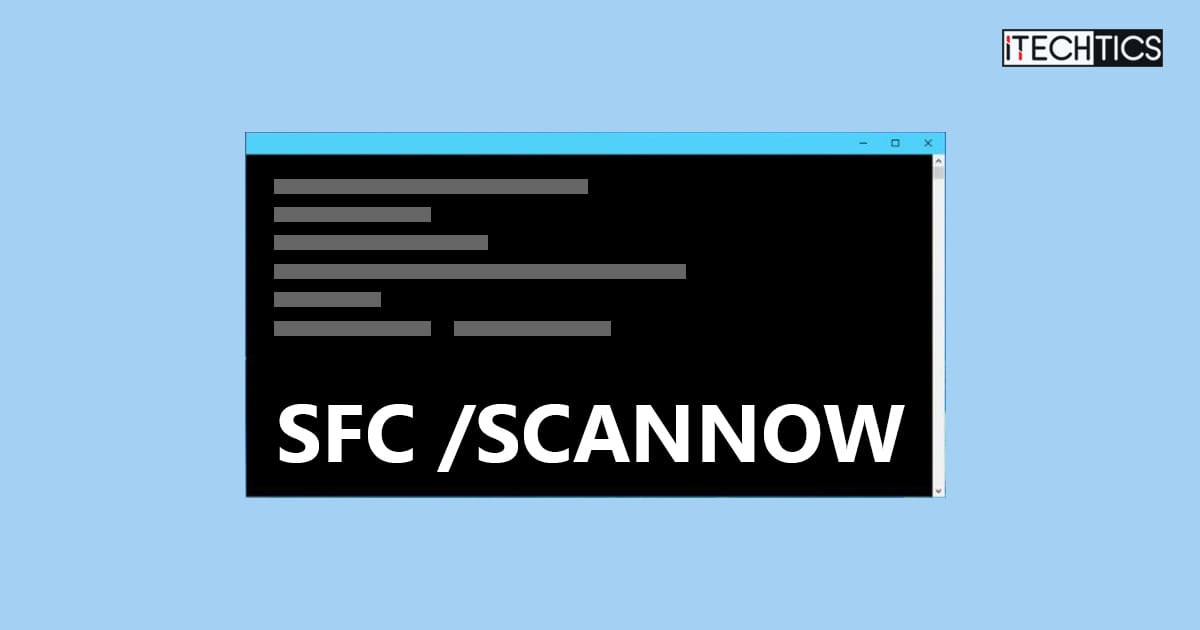 SFC SCANNOW Command prompt