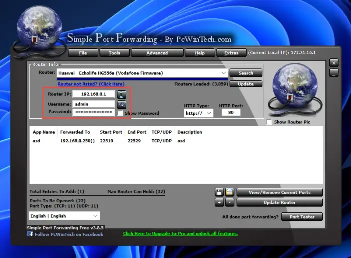 Simple Port Forwarding